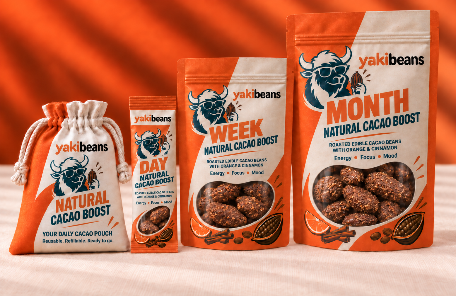 Yaki Beans packs — day, week and month