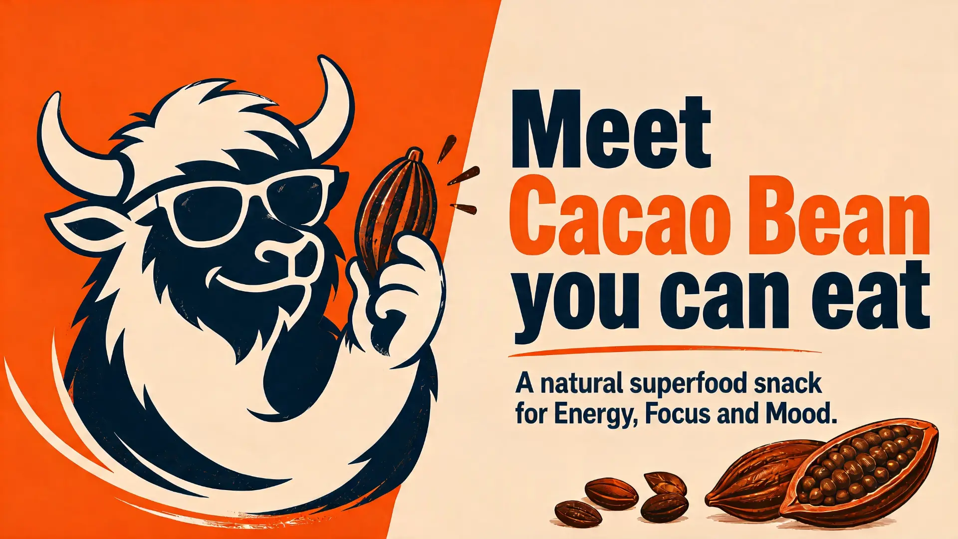 Meet Cacao Bean — a natural superfood snack for energy, focus and mood
