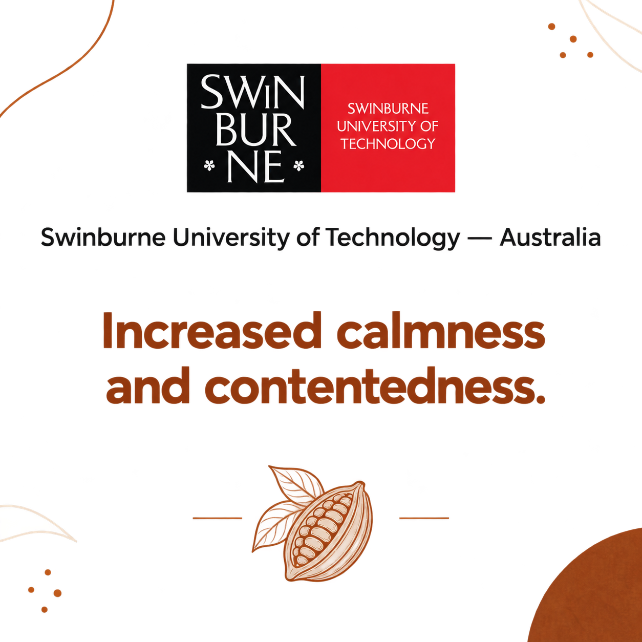 Swinburne University study on calmness and contentedness